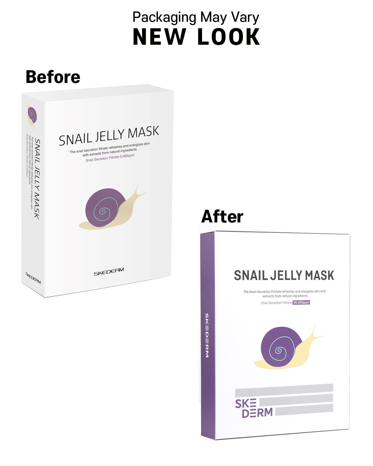 Korean Face Mask Snail Jelly Sheet Mask 10 Sheets Hydrating Sheet Mask Anti-Wrinkle Korean Skin Care Anti-Aging Sheets Pack Moisturizing Snail Secretion Filtrate 30,000Ppm